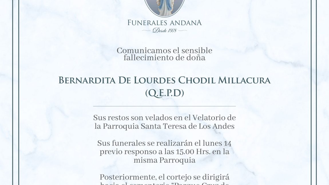 Bernardita De Lourdes Chodil Millacura