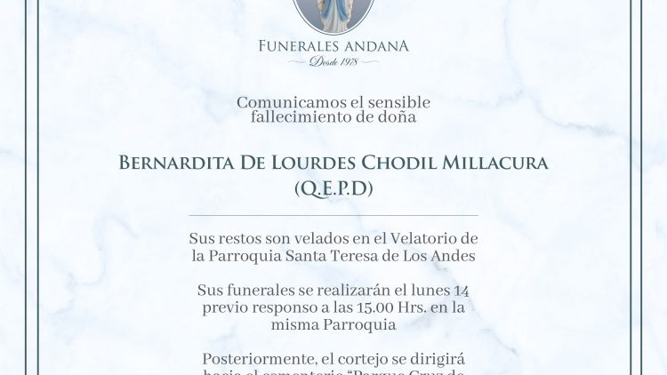 Bernardita De Lourdes Chodil Millacura