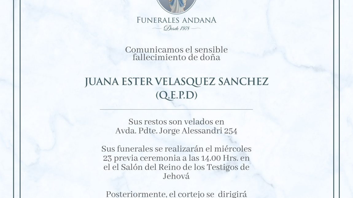 Juana Ester Velasquez Sanchez