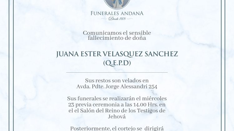 Juana Ester Velasquez Sanchez