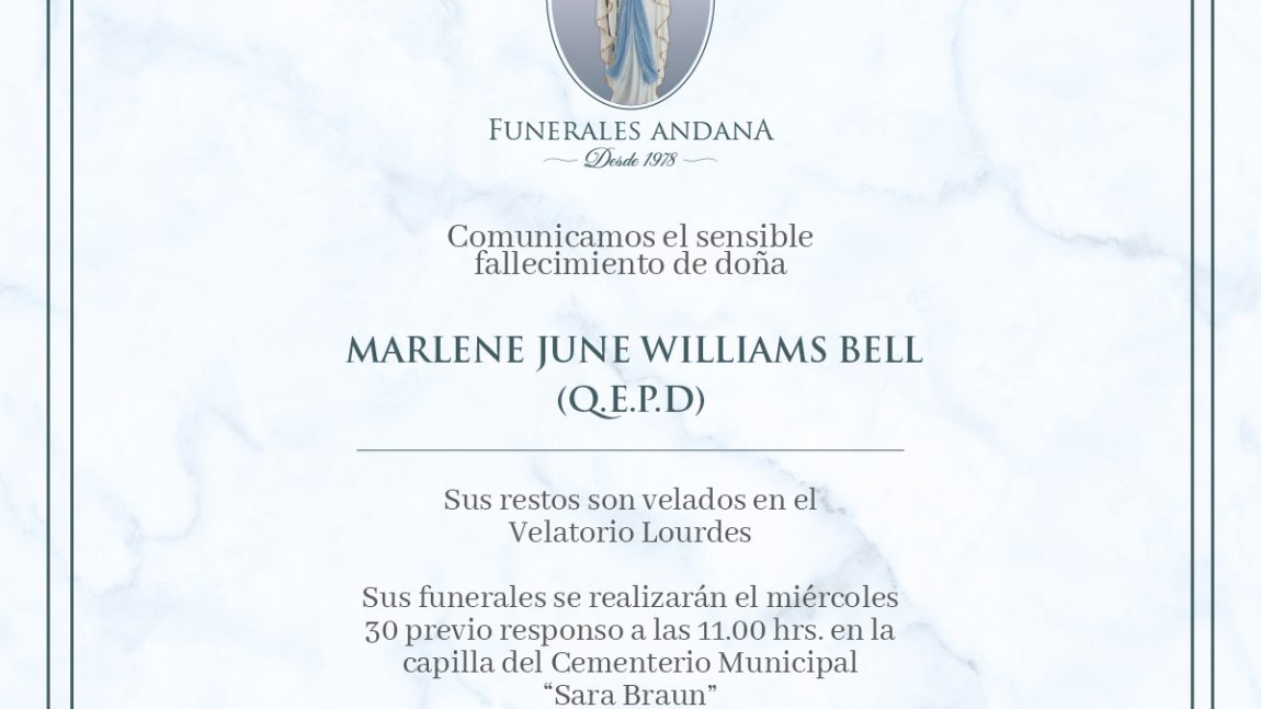 Marlene June Williams Bell