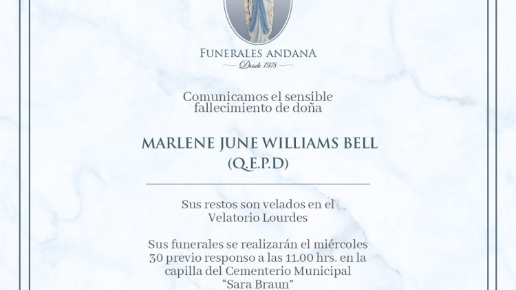 Marlene June Williams Bell