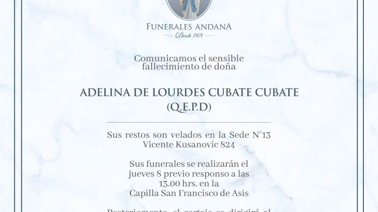Adelina de Lourdes Cubate Cubate