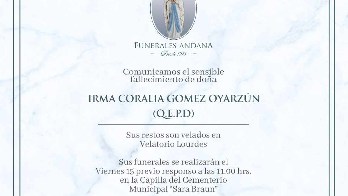 Irma Coralia Gómez Oyarzún