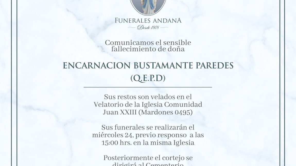 Encarnacion Bustamante Paredes