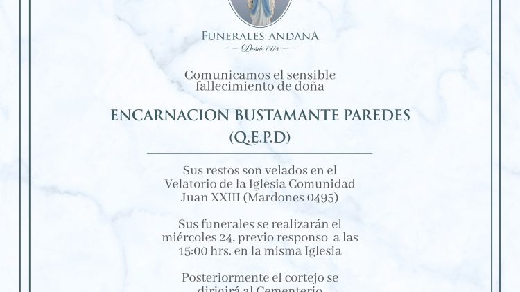 Encarnacion Bustamante Paredes