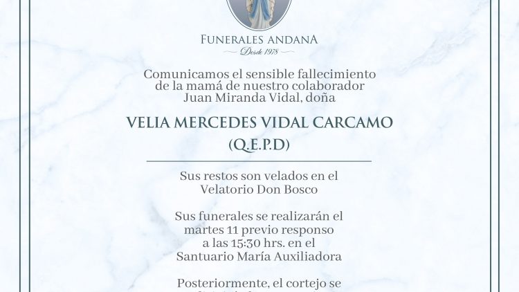 Velia Mercedes Vidal Carcamo