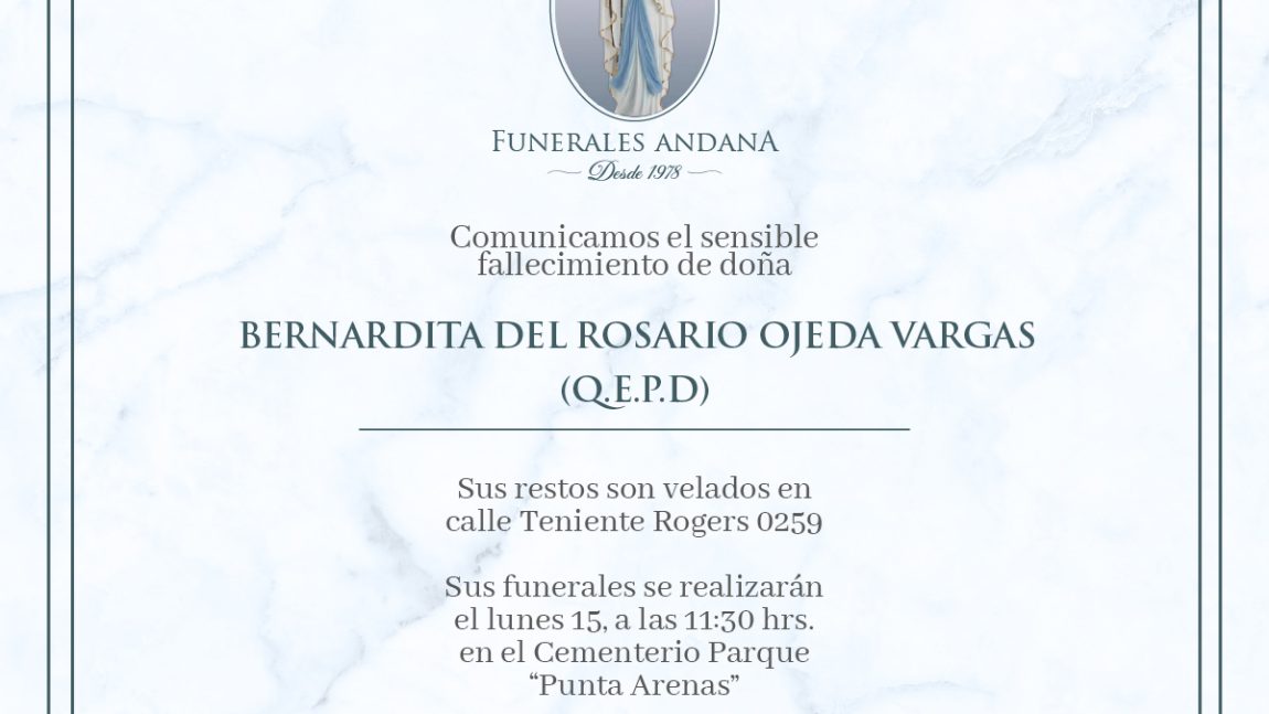 Bernardita del Rosario Ojeda Vargas