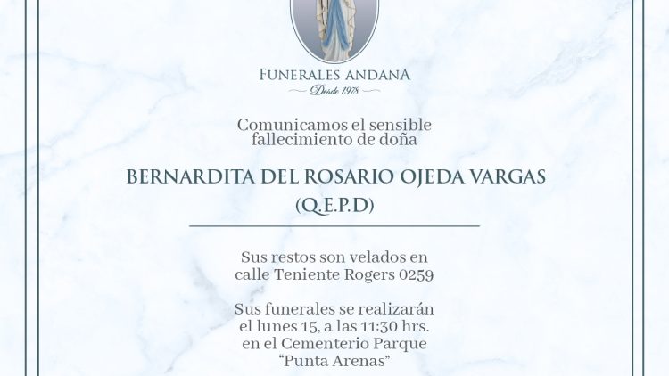Bernardita del Rosario Ojeda Vargas