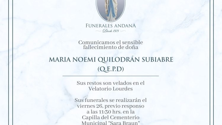 Maria Noemi Quilodrán Subiabre