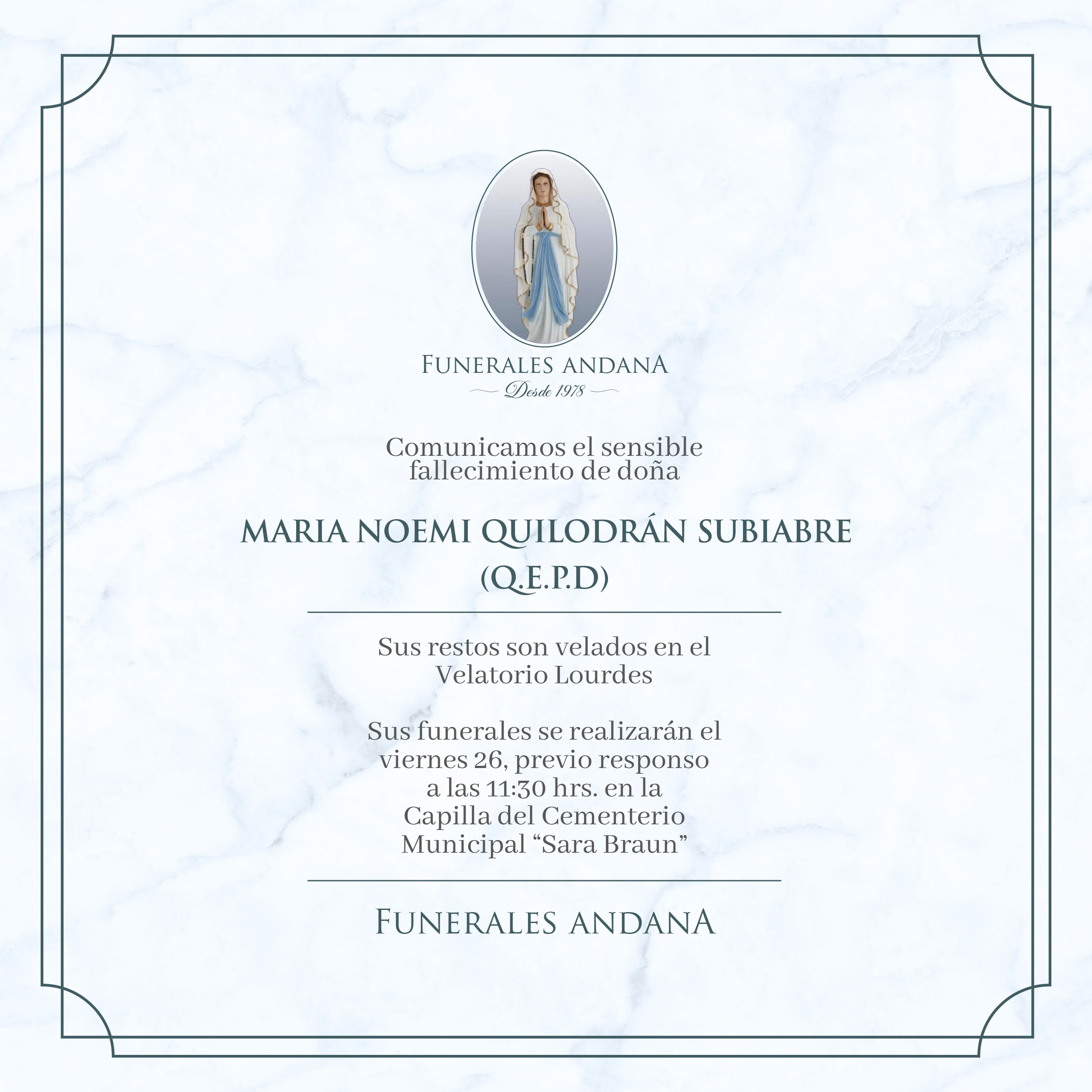 Maria Noemi Quilodrán Subiabre