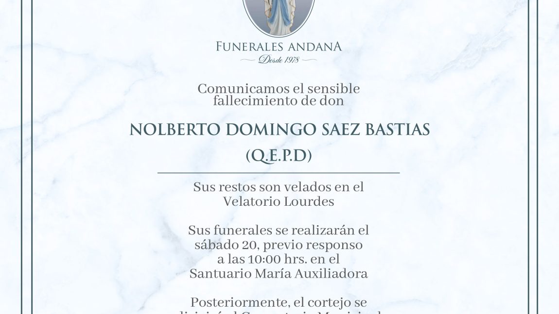Nolberto Domingo Saez Bastias