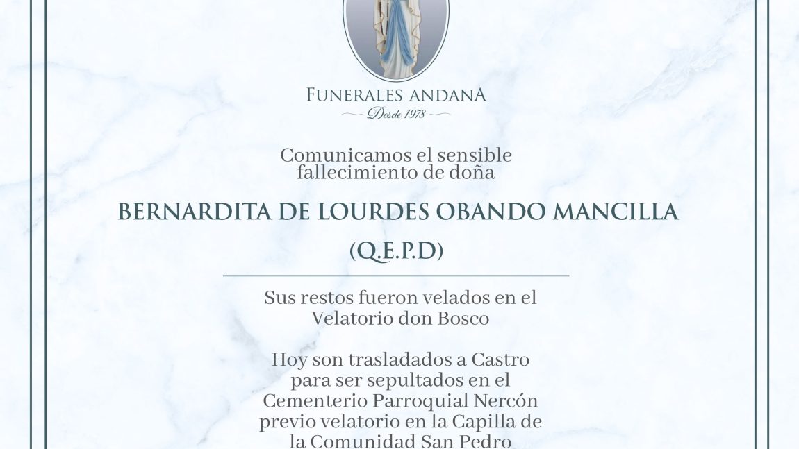 Bernardita de Lourdes Obando Mancilla
