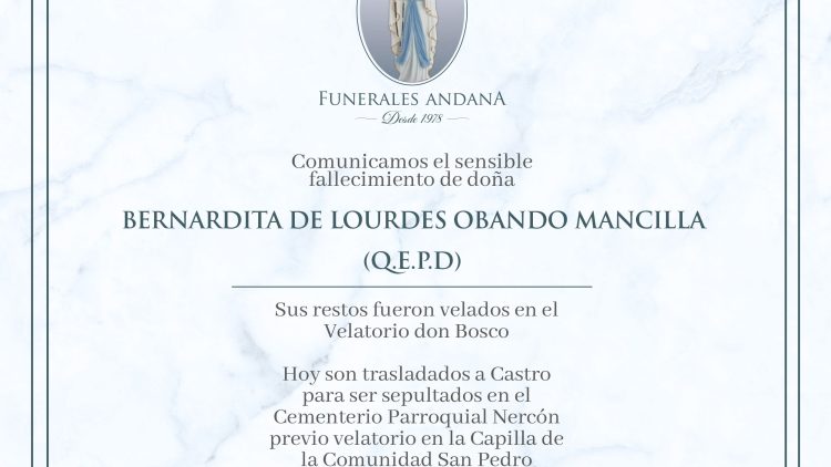 Bernardita de Lourdes Obando Mancilla
