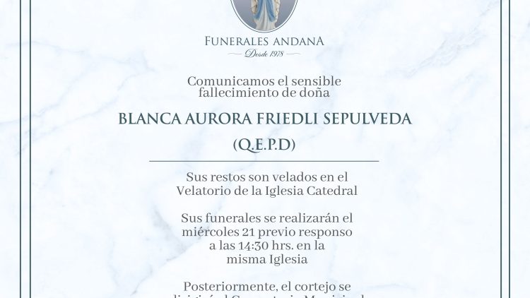 Blanca Aurora Friedli Sepulveda