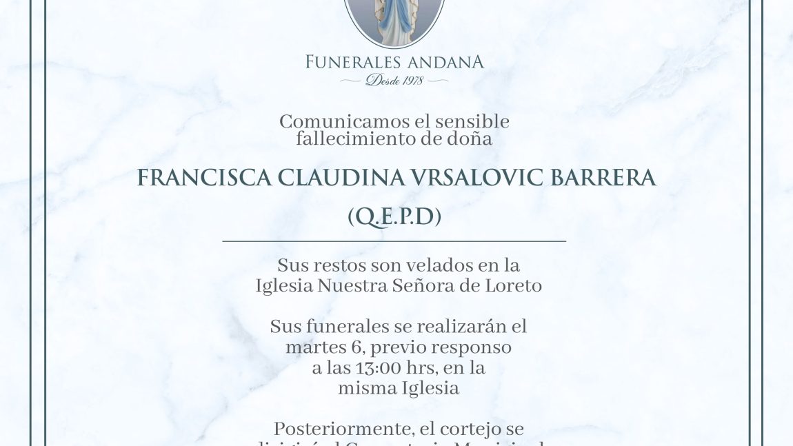 Francisca Claudina Vrsalovic Barrera