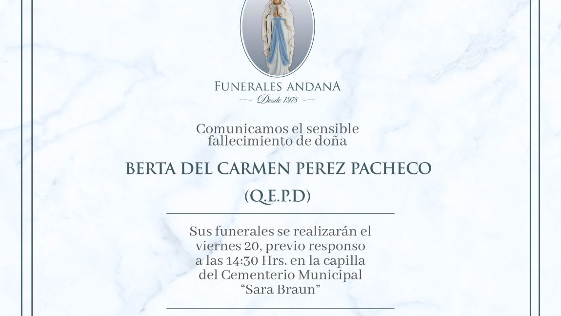 Berta Del Carmen Perez Pacheco