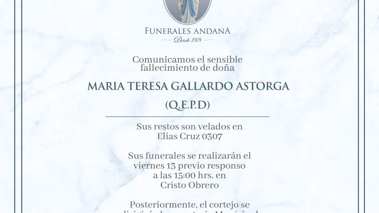 Maria Teresa Gallardo Astorga