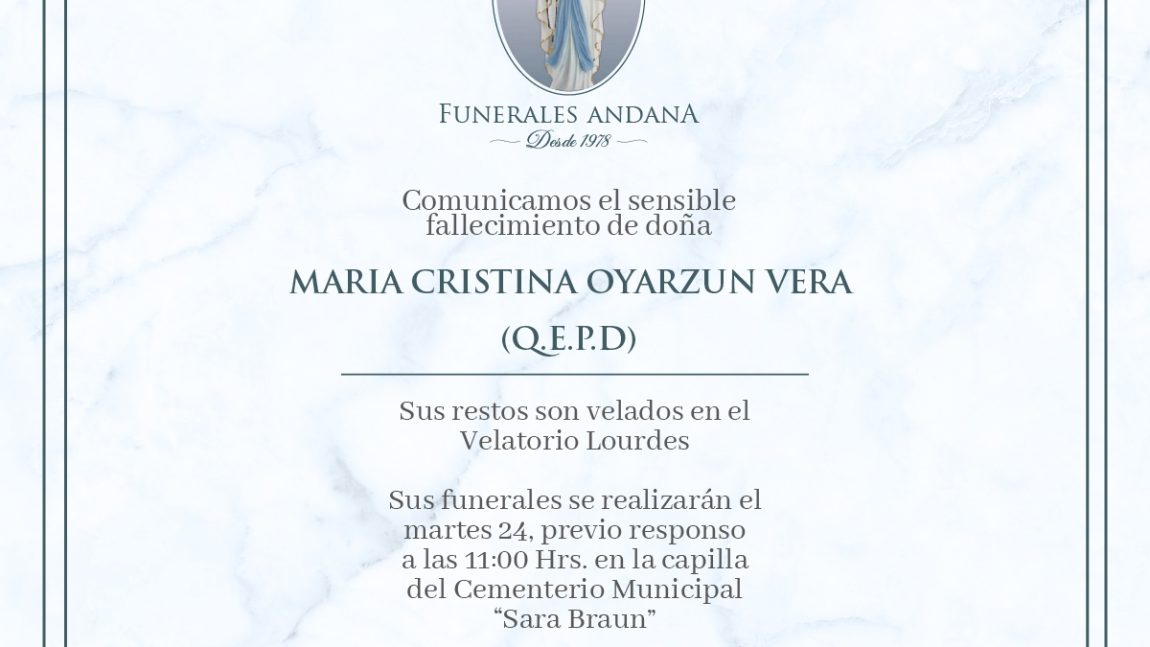 Maria Cristina Oyarzun Vera