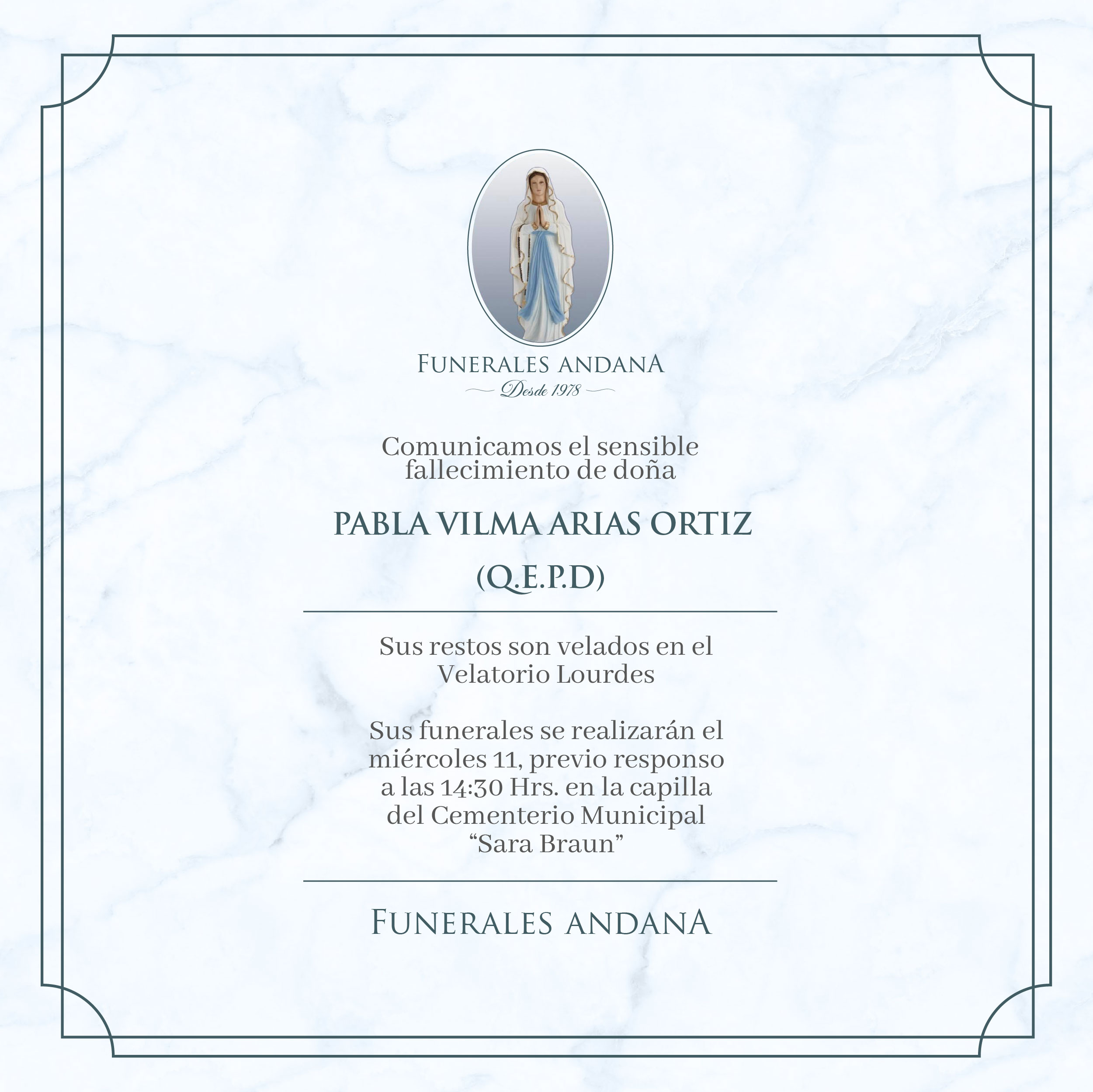 Pabla Vilma Arias Ortiz