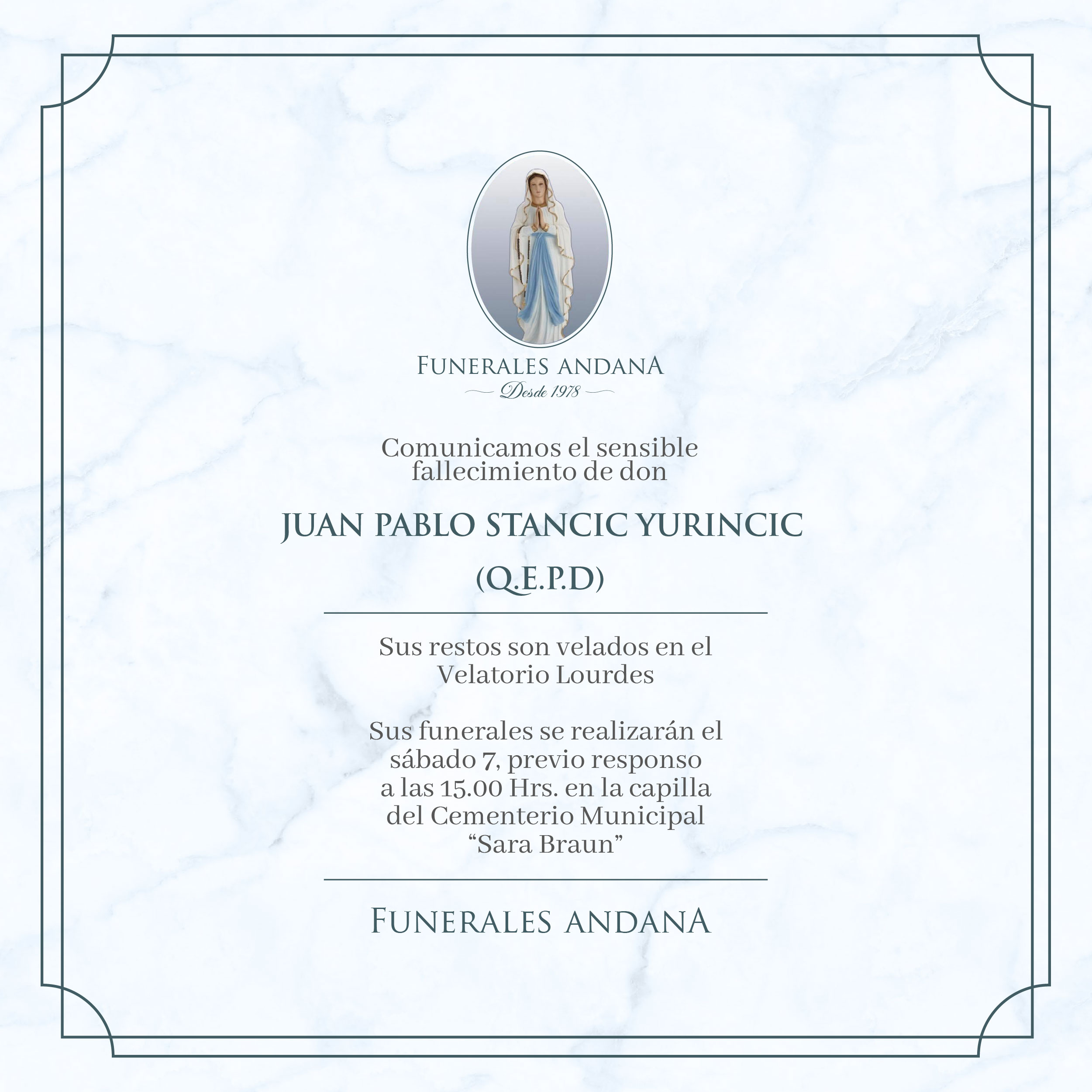 Juan Pablo Stancic Yurincic