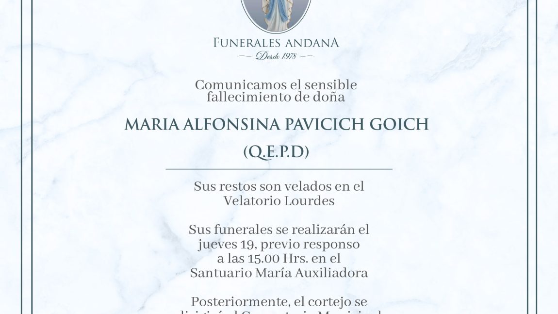 Maria Alfonsina Pavicich Goich