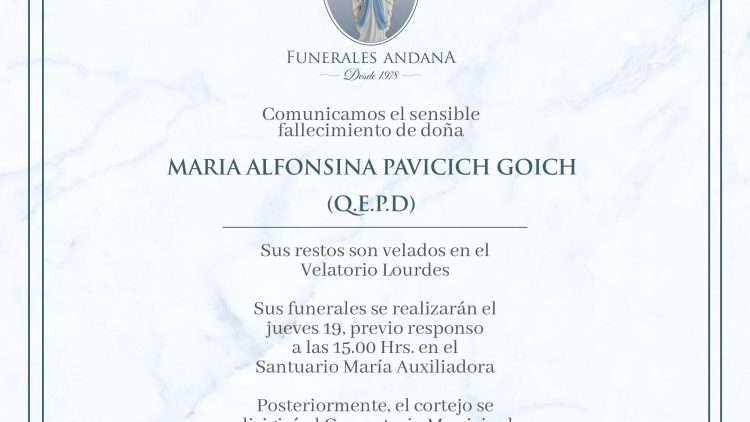 Maria Alfonsina Pavicich Goich