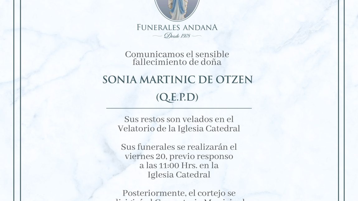 Sonia Martinic De Otzen
