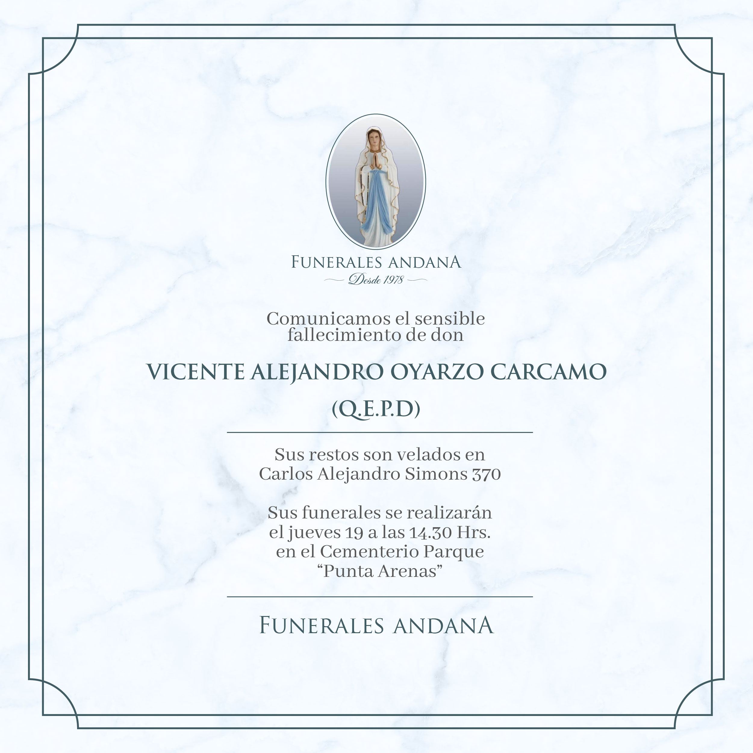 Vicente Alejandro Oyarzo Carcamo