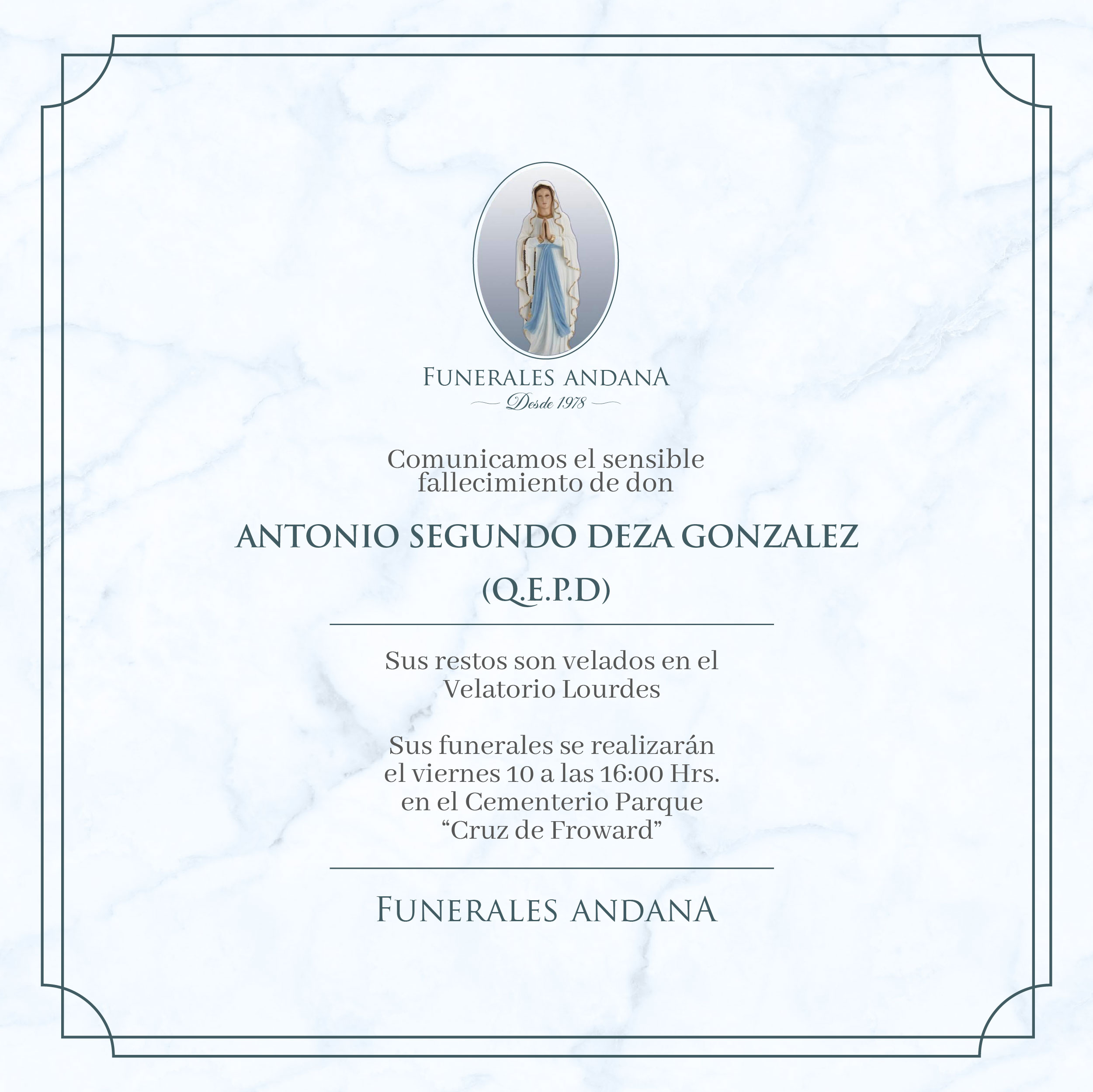 Antonio Segundo Deza Gonzalez