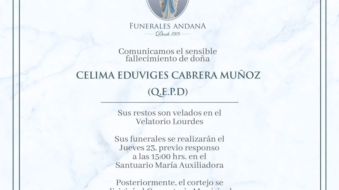 Celima Eduviges Cabrera Muñoz