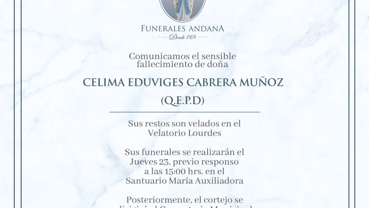 Celima Eduviges Cabrera Muñoz