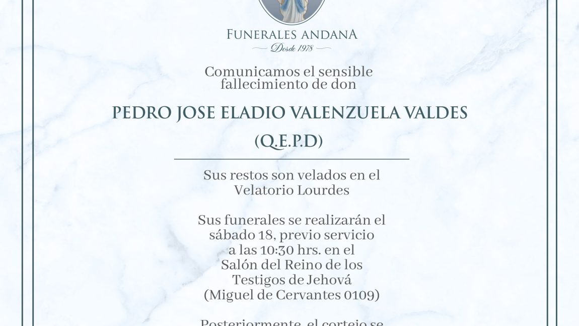 Pedro Jose Eladio Valenzuela Valdes