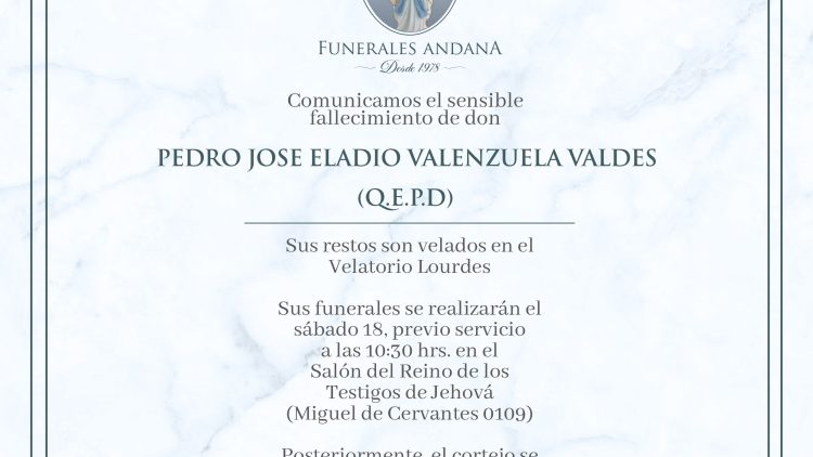 Pedro Jose Eladio Valenzuela Valdes