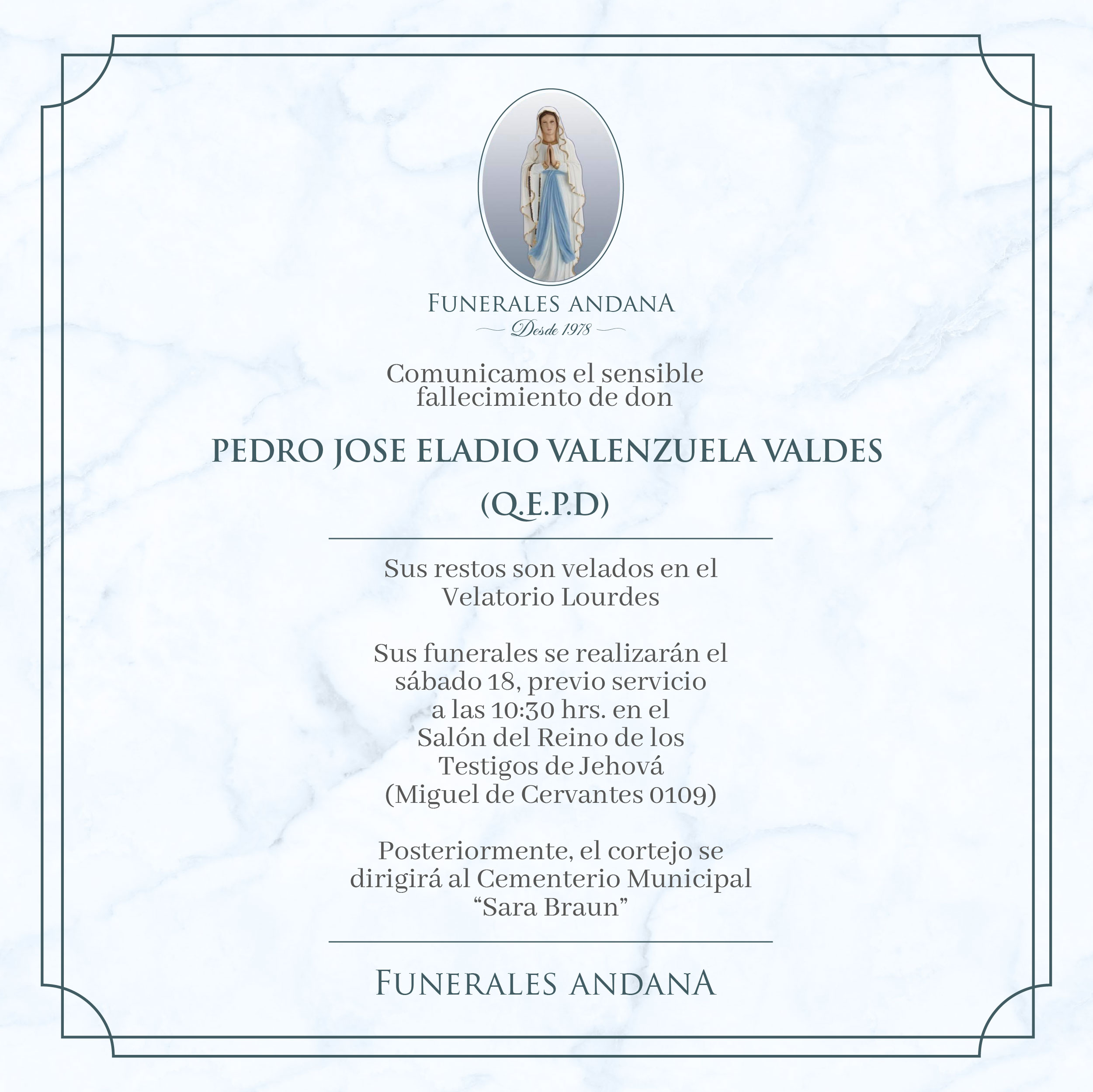 Pedro Jose Eladio Valenzuela Valdes