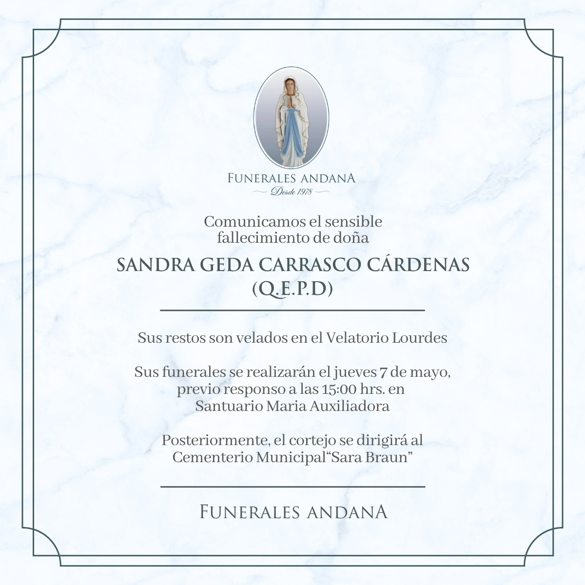 SANDRA GEDA CARRASCO CÁRDENAS