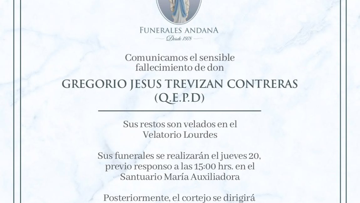 Gregorio Jesús Trevizan Contreras