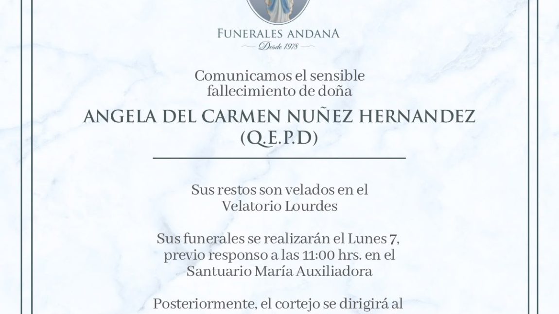 Angela del Carmen Nuñez Hernandez